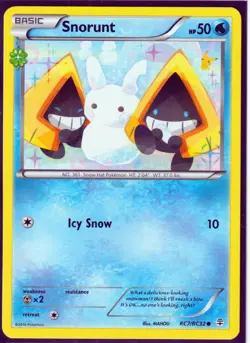2016 POKEMON SNORUNT RC7/RC32 GENERATIONS- RADIANT COLLECTION REGULAR -NM (S9) - Image 1