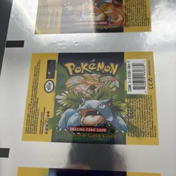 Pokemon 1st Edition Base Set Booster Pack Uncut Foil Sheet First Edition - Image 2