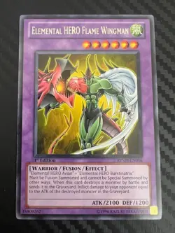 Yugioh Elemental HERO Flame Wingman RYMP-EN016 Rare 1st Ed NM - Image 1
