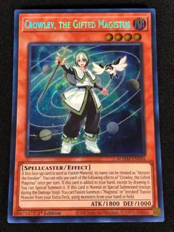Yugioh Crowley, The Gifted Magistus BLMM-EN044 1st Secret (NM) - Image 1