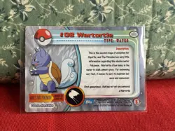 Wartortle #08 Topps TV Animation Black Logo Pokemon Card MP - Image 2