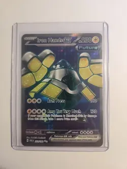 Pokemon Iron Hands EX TCG Holo Ultra Rare Card 223/182 Sv04: Paradox Rift - Image 1