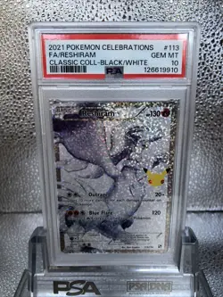PSA 10 Reshiram Celebrations 113/114 Classic Collection FA Holo Pokemon Card TCG - Image 2