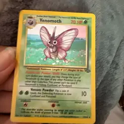 Pokemon TCG Venomoth Holo Unlimited Rare Card 13/64 Jungle Base Set - Image 1