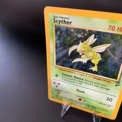 Scyther Base Set 2 Holo 17/130 Unlimited TCG Vintage Pokemon Card 1999 - Image 5