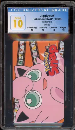 Pokemon Jigglypuff Blockbuster Snap White Card CGC 10 PERFECT - Image 1