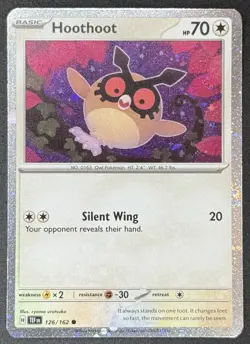Hoothoot 126/162 Cosmos Holo Pokemon TCG SV: Scarlet & Violet Promo Cards NM - Image 1