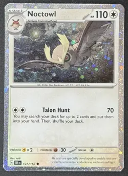 Noctowl 127/162 (Cosmos Holo) Pokemon TCG SV: Scarlet & Violet Promo Cards NM - Image 1