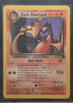 Dark Charizard 21/82 Team Rocket Non Holo Wotc Pokemon Card Played - Image 1