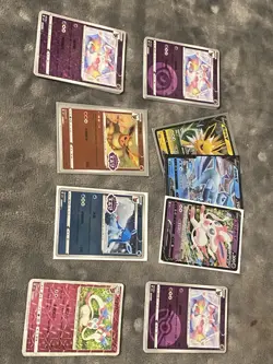 Pokemon Chinese Gem Pack 2 / Eeveelutions Lot -Eevee & Evol. + Stamped & V Cards - Image 1