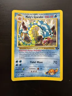 Misty’s Gyarados 13/132 Holo Rare Gym Challenge Pokemon Card HP - Image 1