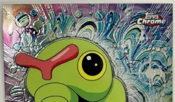 CATERPIE #10, Series 1 - 2000, Topps TV Animation Edition Chrome Pokemon Card - Image 5