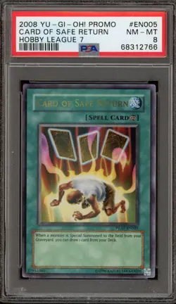 Yu-Gi-Oh! Card of Safe Return Hobby League 7 Promo HL07-EN005 PSA 8 - Image 1