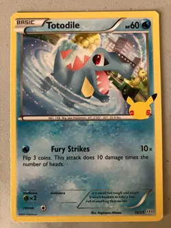 Totodile McDonald's Pokemon Promo Card 2021 25th Anniversary NON HOLO 18/25 - Image 1