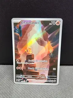 Pokemon Scarlet & Violet Charmander Full Art Holo Illustration Card 168/165 - Image 1