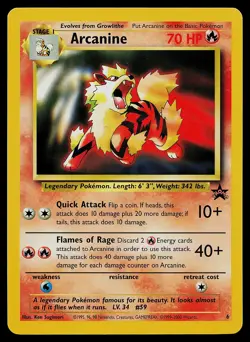 Pokemon Card - Arcanine WoTC Black Star Promo 6 Non Holo - Image 1
