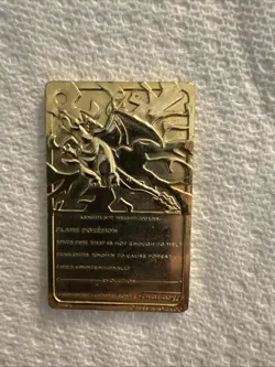 1999 Burger King Pokemon Charizard Nintendo 23K Gold Plated Trading Card - Image 2
