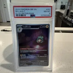 Pokemon TCG Bellibolt Holo Card 201/197 IR Sv03: Obsidian Flames 2023 PSA 8 - Image 1