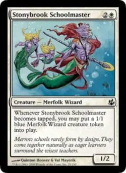 Moderatly Played, English - 1 x MTG Stonybrook Schoolmaster - Foil Morningtide - Image 1