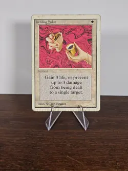 Healing Salve Unlimited "Error- Crimped Bottom" Mtg Magic The Gathering - Image 1