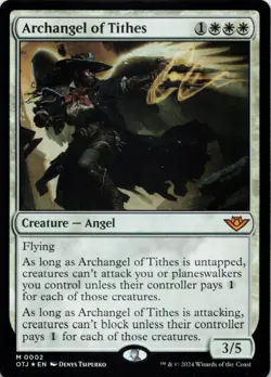 MTG Archangel of Tithes Foil NM Outlaws of Thunder Junction OTJ Magic 2 - Image 1