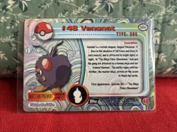 #48 Venonat Topps Pokemon Card Tv Animation Edition Blue Logo - Image 2