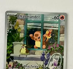 2023 Pokemon Obsidian Flames ETB Black Star Promo Charmander #44 Full Art NM+ - Image 3