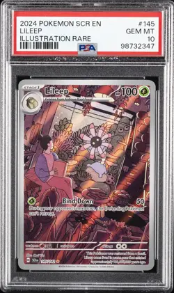 2024 POKEMON SCR EN-STELLAR CROWN ILLUSTRATION RARE #145 LILEEP PSA 10 - Image 1