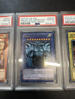 Yu-Gi-Oh! Slifer Sky Dragon Obelisk The Winged Dragon Ra 2015 PSA 10 set - Image 3