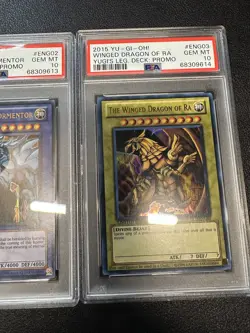 Yu-Gi-Oh! Slifer Sky Dragon Obelisk The Winged Dragon Ra 2015 PSA 10 set - Image 4