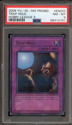Yu-Gi-Oh! Trap Hole Hobby League 3 Promo HL03-EN003 PSA 8 - Image 1