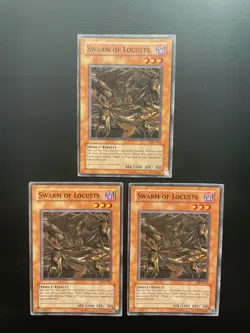 Yugioh Swarm Of Locusts PGD-022 Unlimited Edition Common LP/MP X3 - Image 1