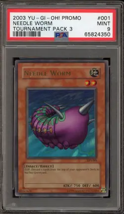 Yu-Gi-Oh! Needle Worm Tournament Pk. 3 Ultra Rare Promo #001 PSA 9 Mint - Image 1