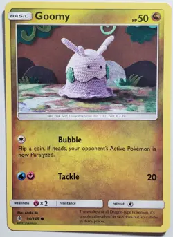 Goomy 94/145 - Asako Ito Crocheted Art - Guardians Rising Pokemon Card - Image 1