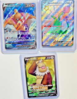 3 Card Full Art Lot POKEMON TCG ULTRA RARE Slaking Squawkabilly and Conkeldurr V - Image 1