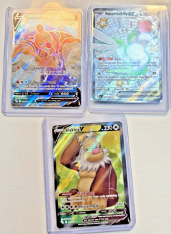3 Card Full Art Lot POKEMON TCG ULTRA RARE Slaking Squawkabilly and Conkeldurr V - Image 2