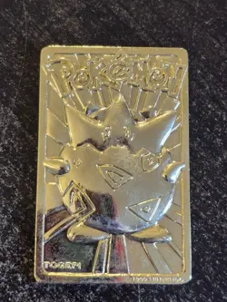 1999 TOGEPI POKEMON 23K GOLD PLATED NINTENDO BURGER KING PROMO TRADING CARD - Image 1