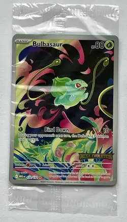 Pokemon Bulbasaur 133 /132 TCG Mega Evolution Stamped Promo Card NEW AND SEALED - Image 1
