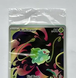 Pokemon Bulbasaur 133 /132 TCG Mega Evolution Stamped Promo Card NEW AND SEALED - Image 2