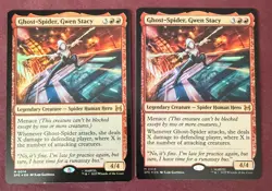 2 x Magic MTG Marvel's Spider-Man Ghost-Spider Gwen Stacy Foil M0014 SPM - Image 1