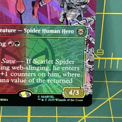 MTG Scarlet Spider, Ben Reilly Borderless Foil Marvel's Spider-Man 214 NM - Image 5