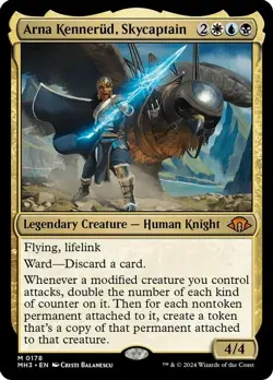 Magic: The Gathering Arna Kennerud, Skycaptain 178 Mythic Foil NM MH3 - Image 1