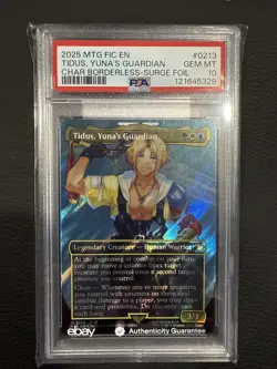 2025 MTG Tidus Borderless Surge Foil PSA 10 FIC English - Image 1