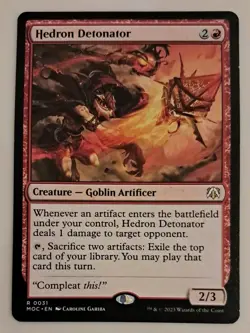 Hedron Detonator (Extended Art) [March of the Machine Commander] Magic MTG - Image 1