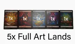 Set of 5 Full Art Stained Glass Lands Dominaria United MTG DMU [NM] (1 Each) - Image 1
