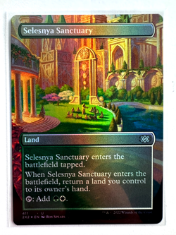 Foil - Selesnya Sanctuary (Borderless) - Double Masters 2022 (2X2) Land #411 MTG - Image 3