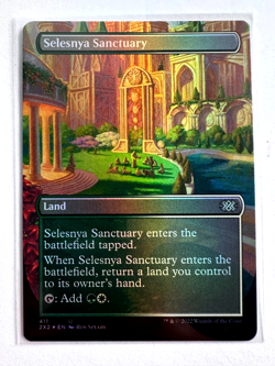 Foil - Selesnya Sanctuary (Borderless) - Double Masters 2022 (2X2) Land #411 MTG - Image 5