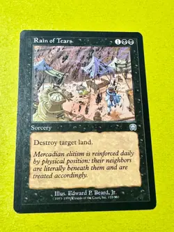 MTG Rain of Tears Sorcery Black Mercadian Masques 1999 - FREE SHIPPING - Image 1