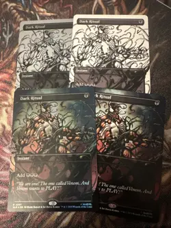 Dark Ritual Borderless Venom Spider-Man Secret Lair Full Set, Ink, Color, Foil - Image 1