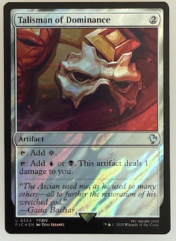MTG: Talisman of Dominance (Surge Foil) Commander: Final Fantasy Foil NM - Image 1